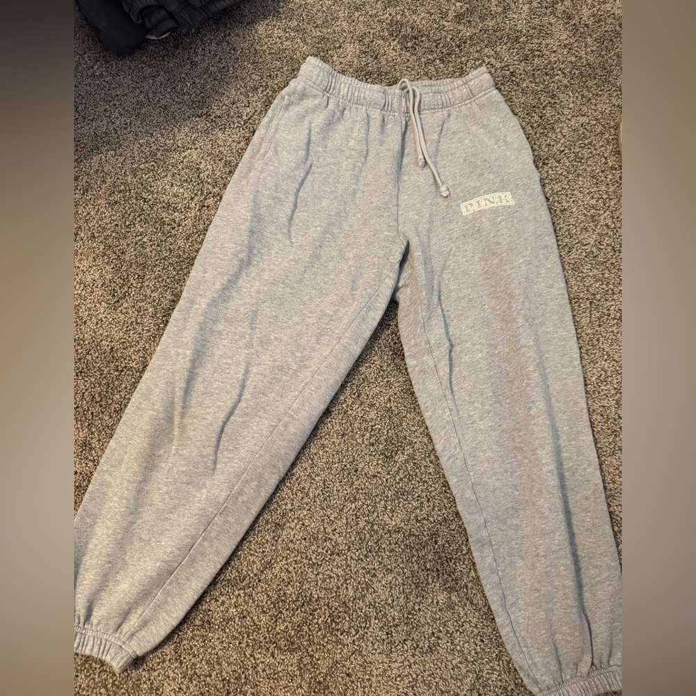 PINK Victoria's Secret Light Gray Joggers